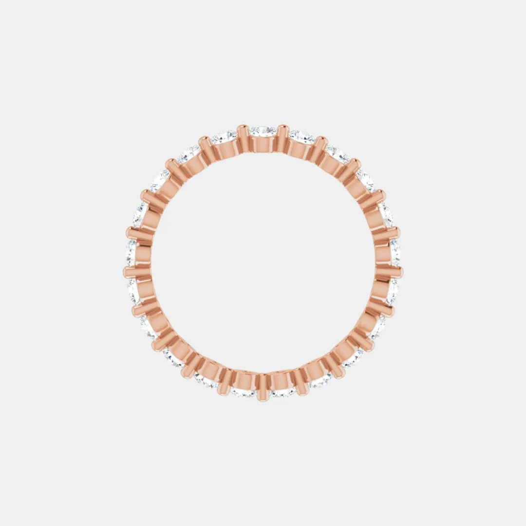 The Gold Single Prong Round Full Eternity
