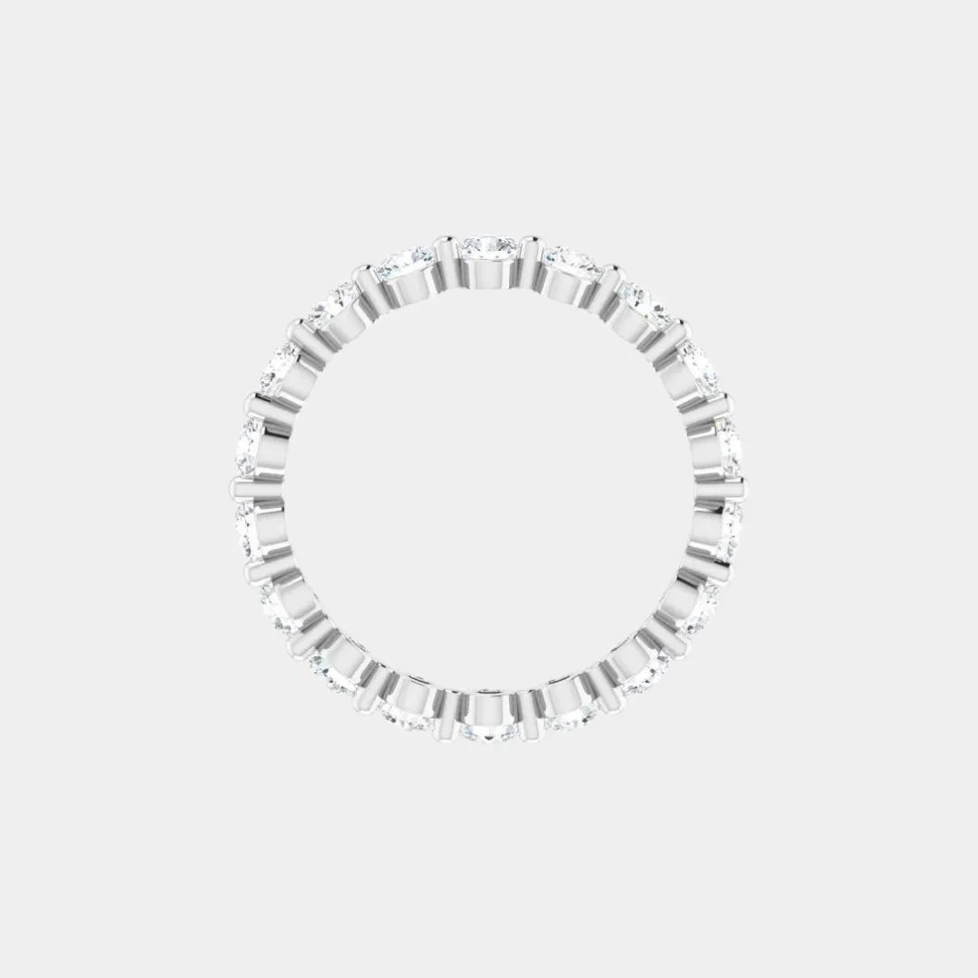 The Gold Single Prong Round Full Eternity