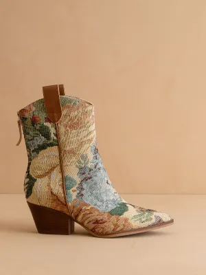 The Kaiya | Floral Vintage Western Tapestry Boot