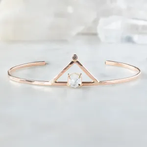 The Moonstone   Diamond Crown Bracelet | Rose Gold Filled