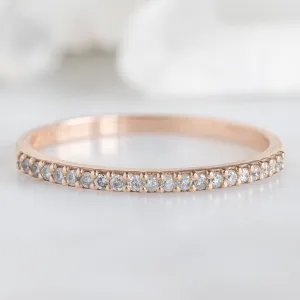 The Salt and Pepper Diamond Pavé Wedding Band | 14K or 18K Rose Gold