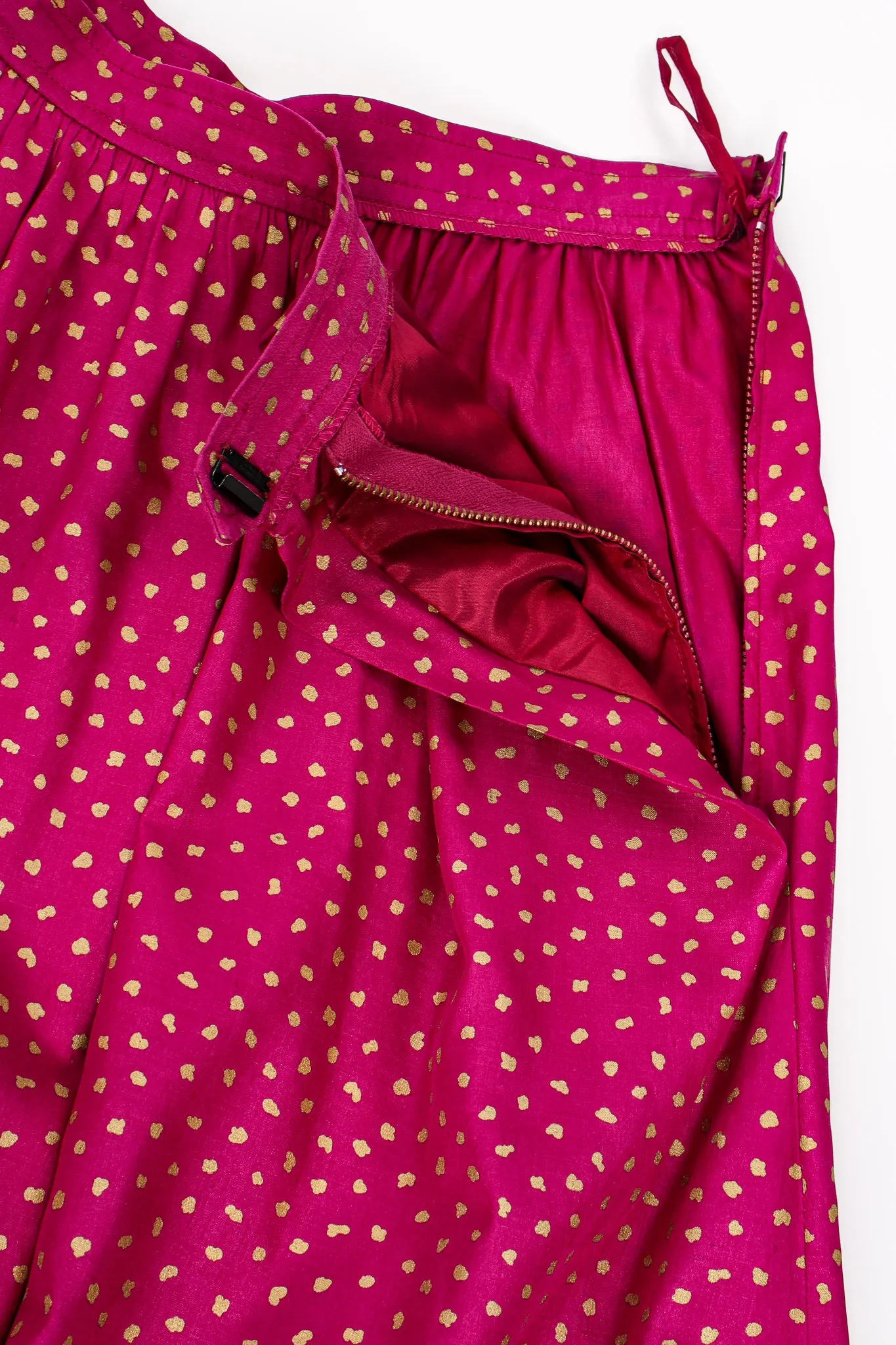 Tiered Ruffle Hem Dot Skirt
