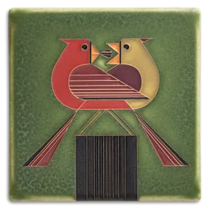 Tile 6x6 Redbird Romance Green