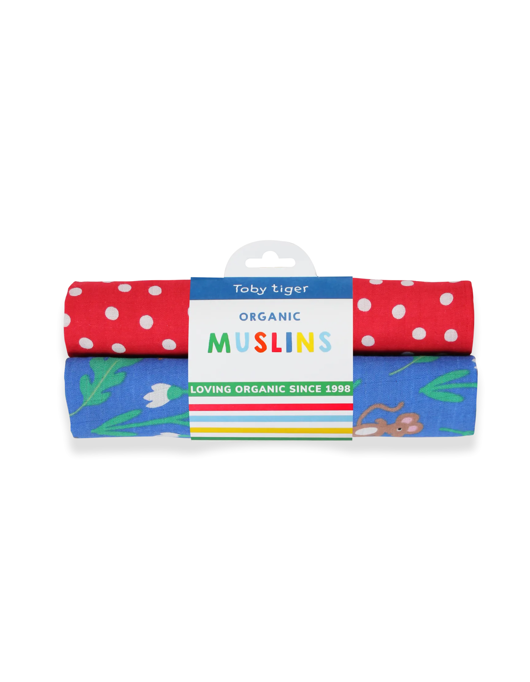 Toby Tiger Two Pack Woodland Animals Muslins