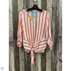 Top 3/4 Sleeve By She   Sky In Striped Pattern, Size: S