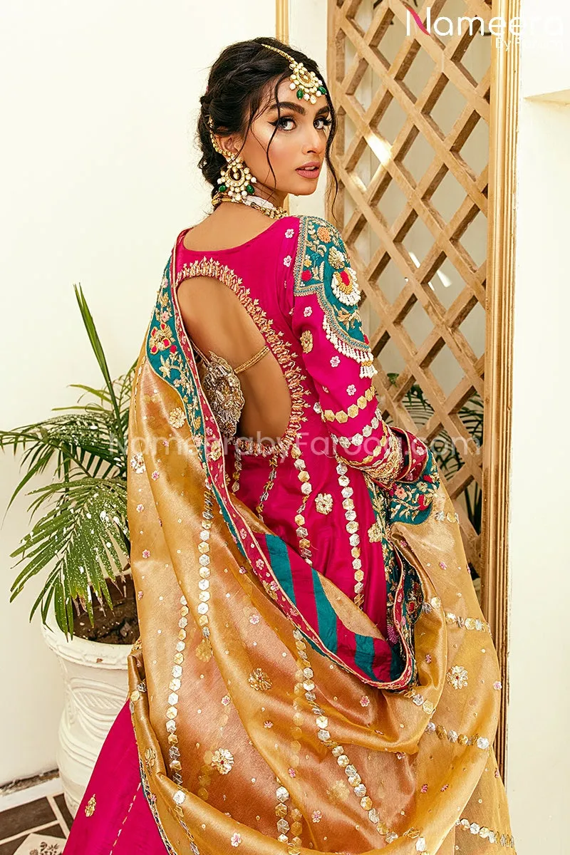 Traditional Angrakha Bridal Dress Pakistani #BS655