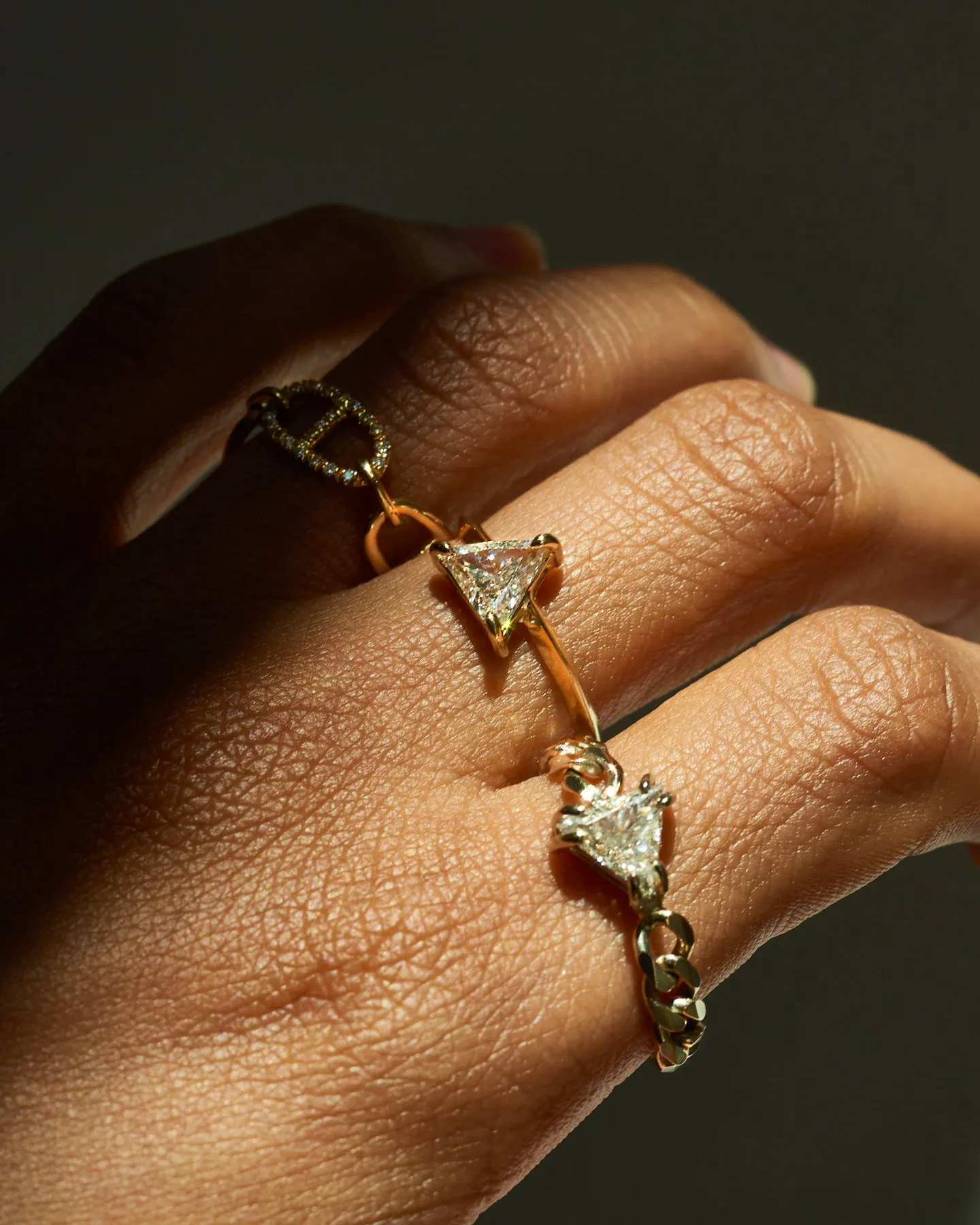 Trillion Diamond Engagement Ring