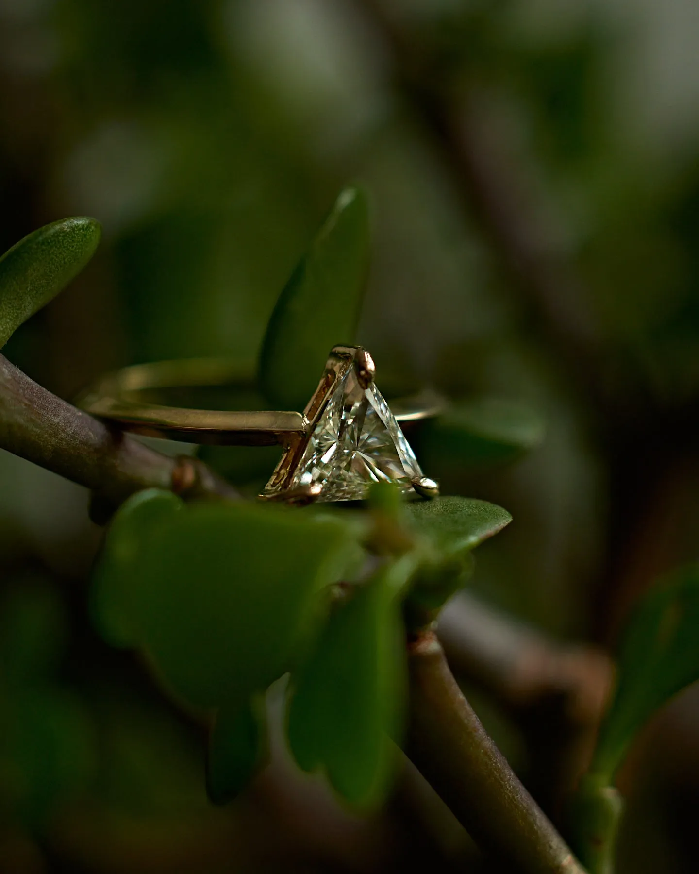 Trillion Diamond Engagement Ring