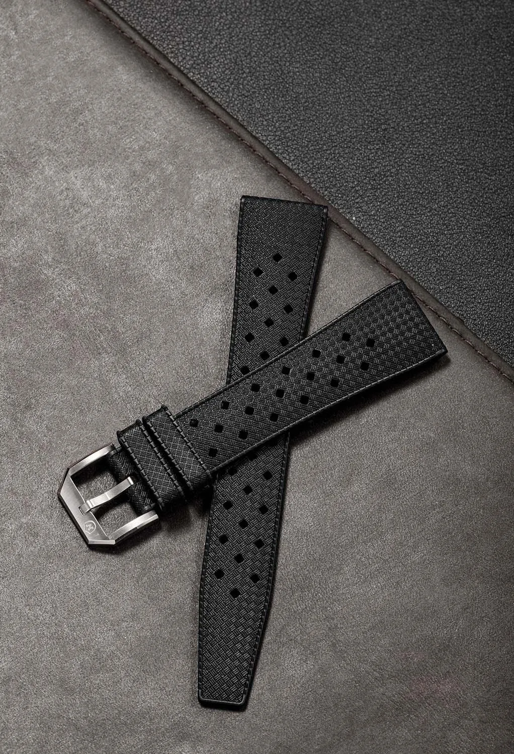 Tropic Black Rubber Strap