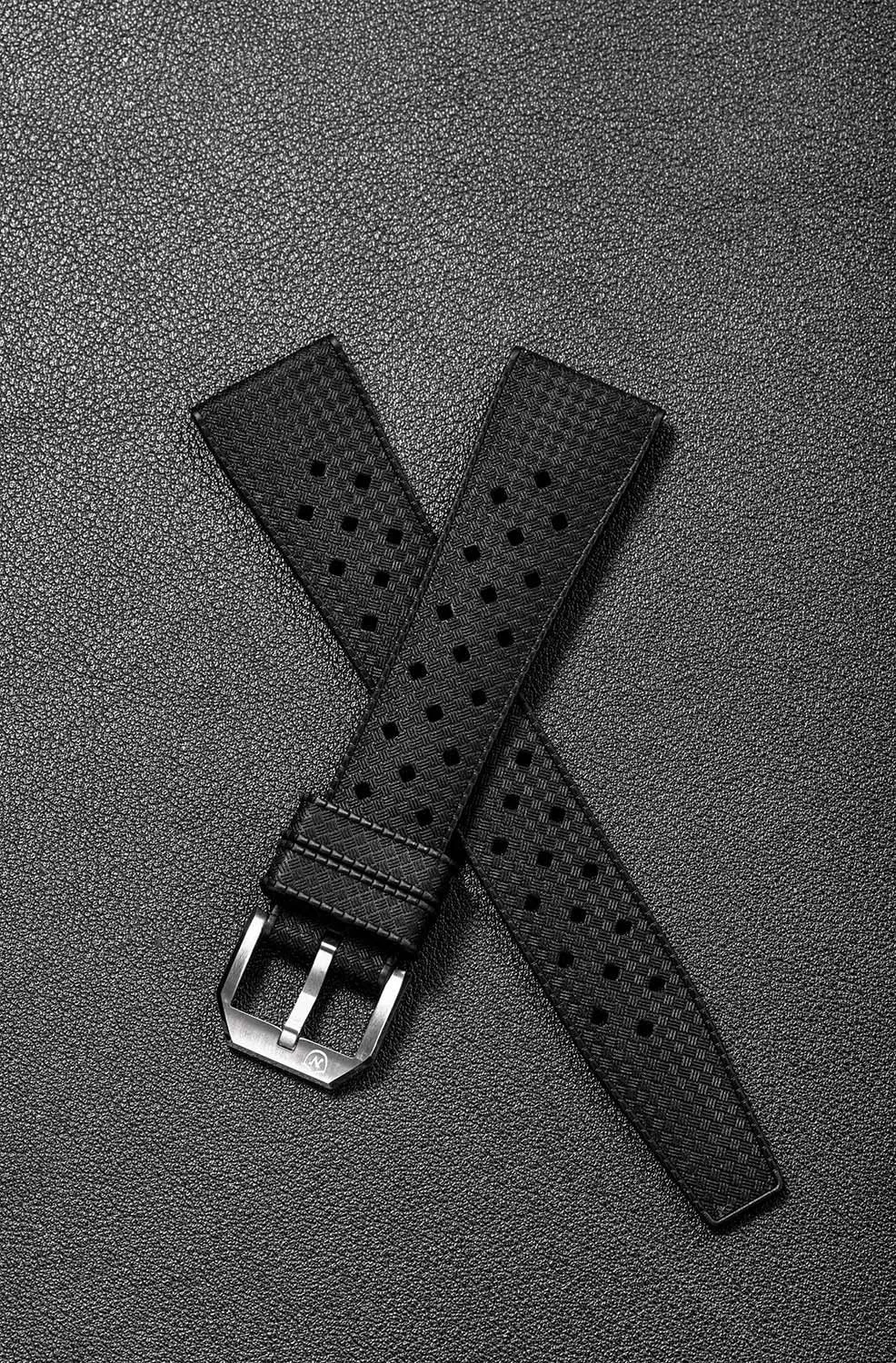 Tropic Black Rubber Strap