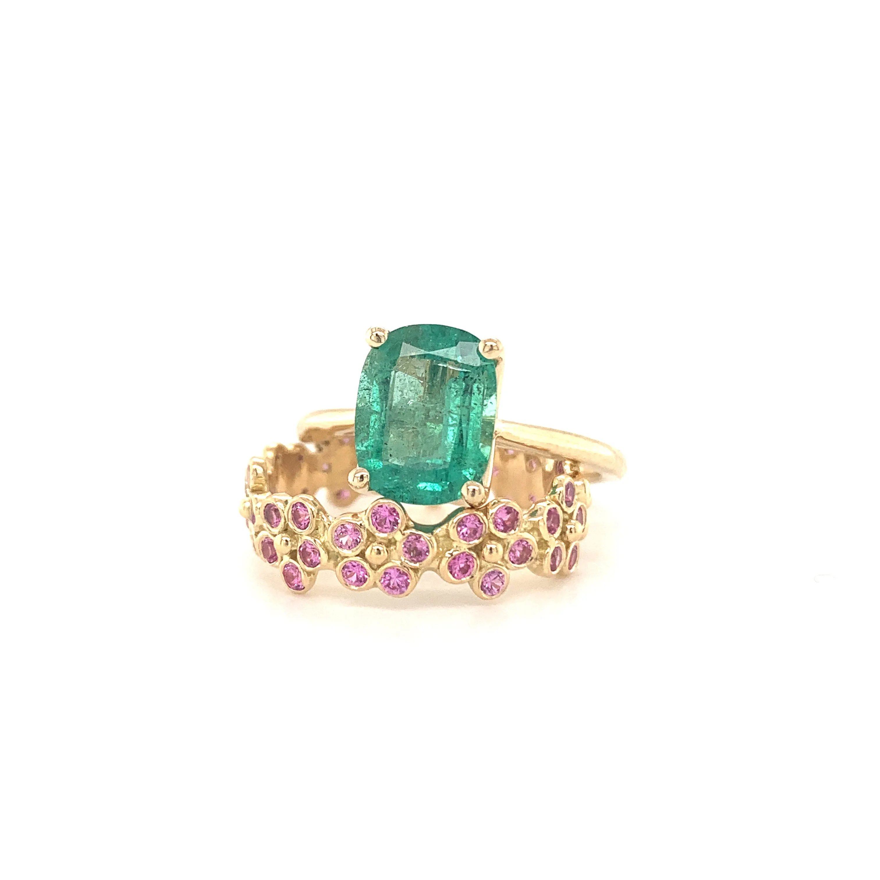 Tulip Emerald Ring