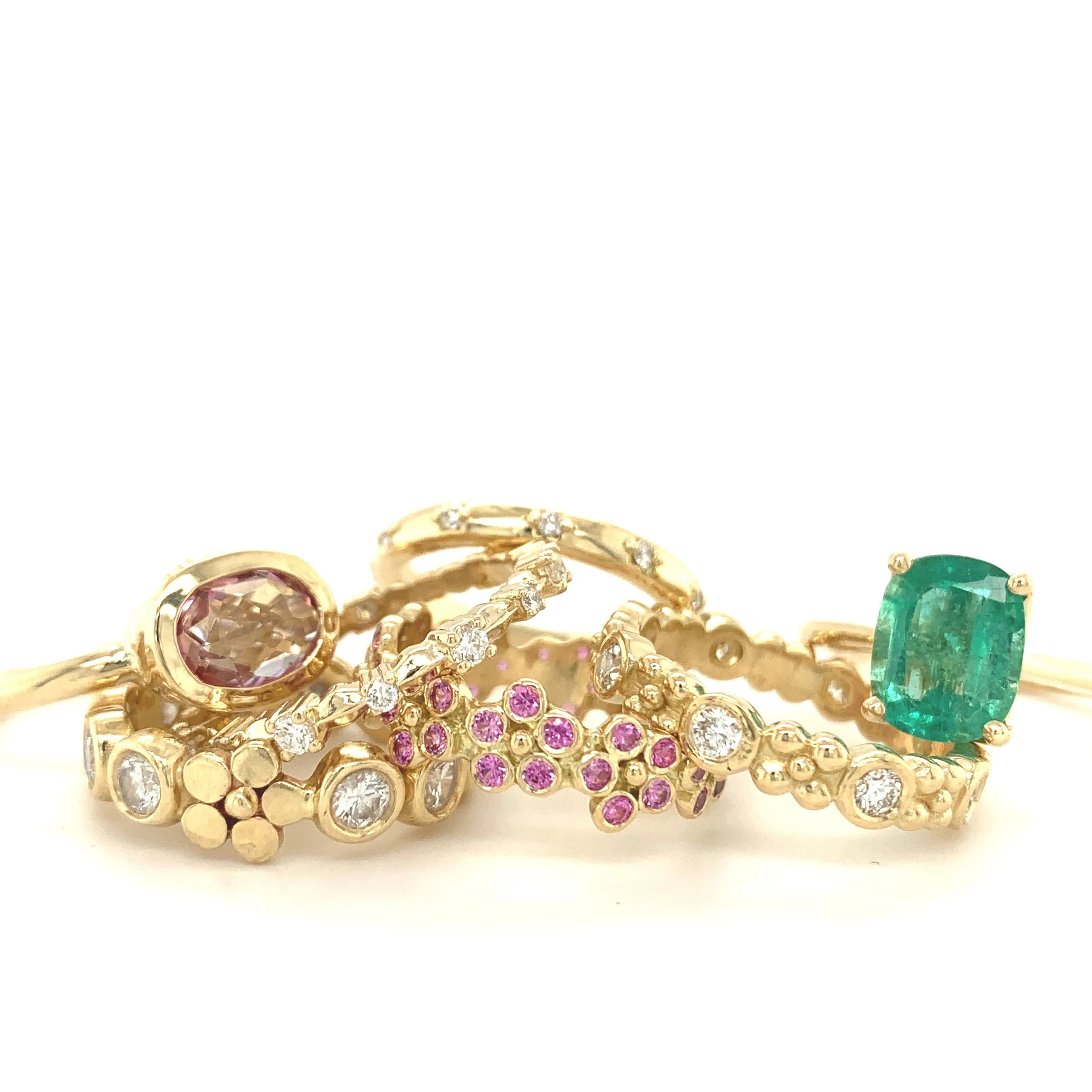 Tulip Emerald Ring