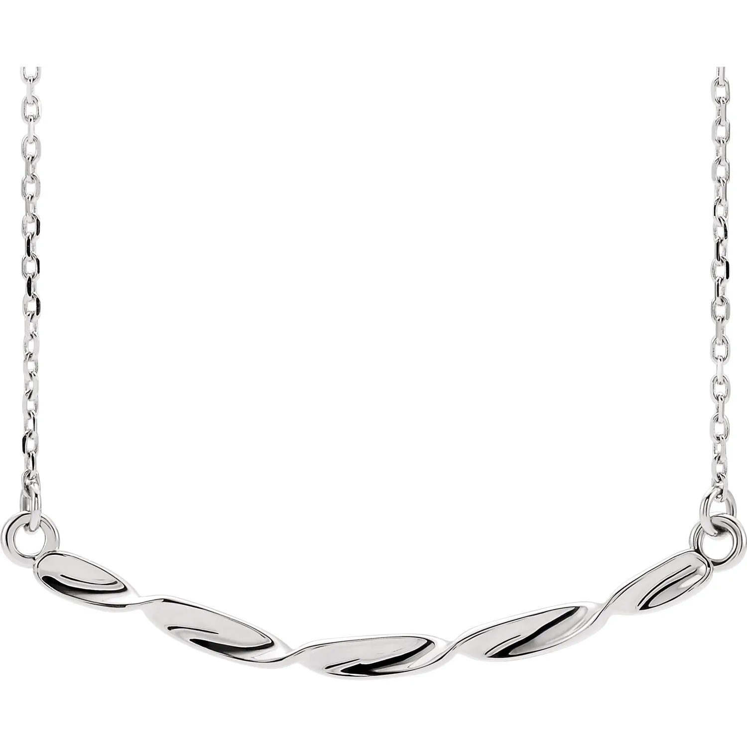 Twisted Ribbon Bar Necklace or Center