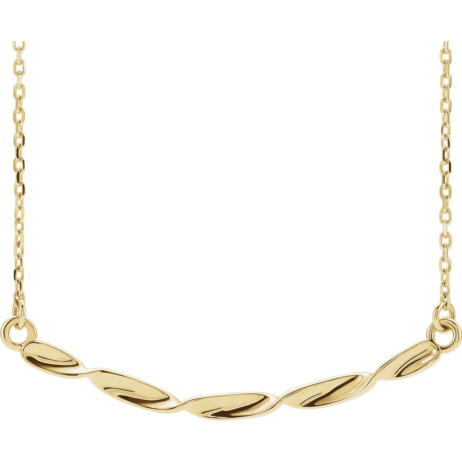 Twisted Ribbon Bar Necklace or Center