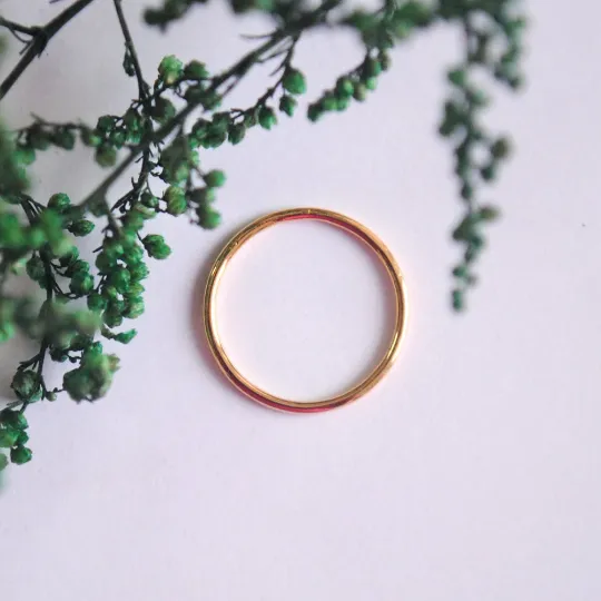 Two Ring Stacking Wedding Bands Set, Princess Cut Diamond Channel Set Ring with Thin Stackable Solid Gold Band