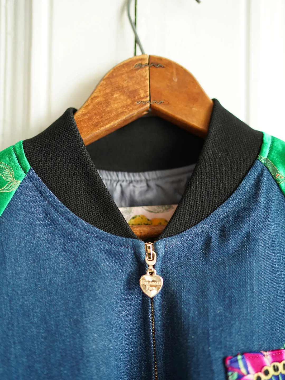 Unlogical Poem Vintage Style Embroidered Patchwork Cat Brocade Souvenir Jacket