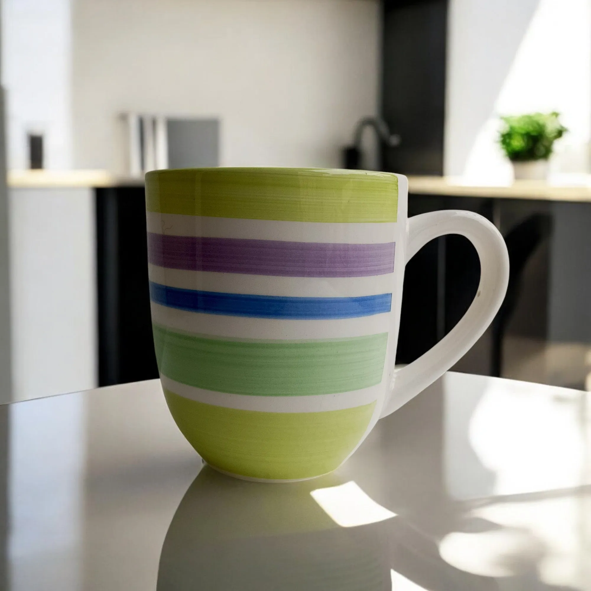 Vibrant Stripes Ceramic Mug (320ml)