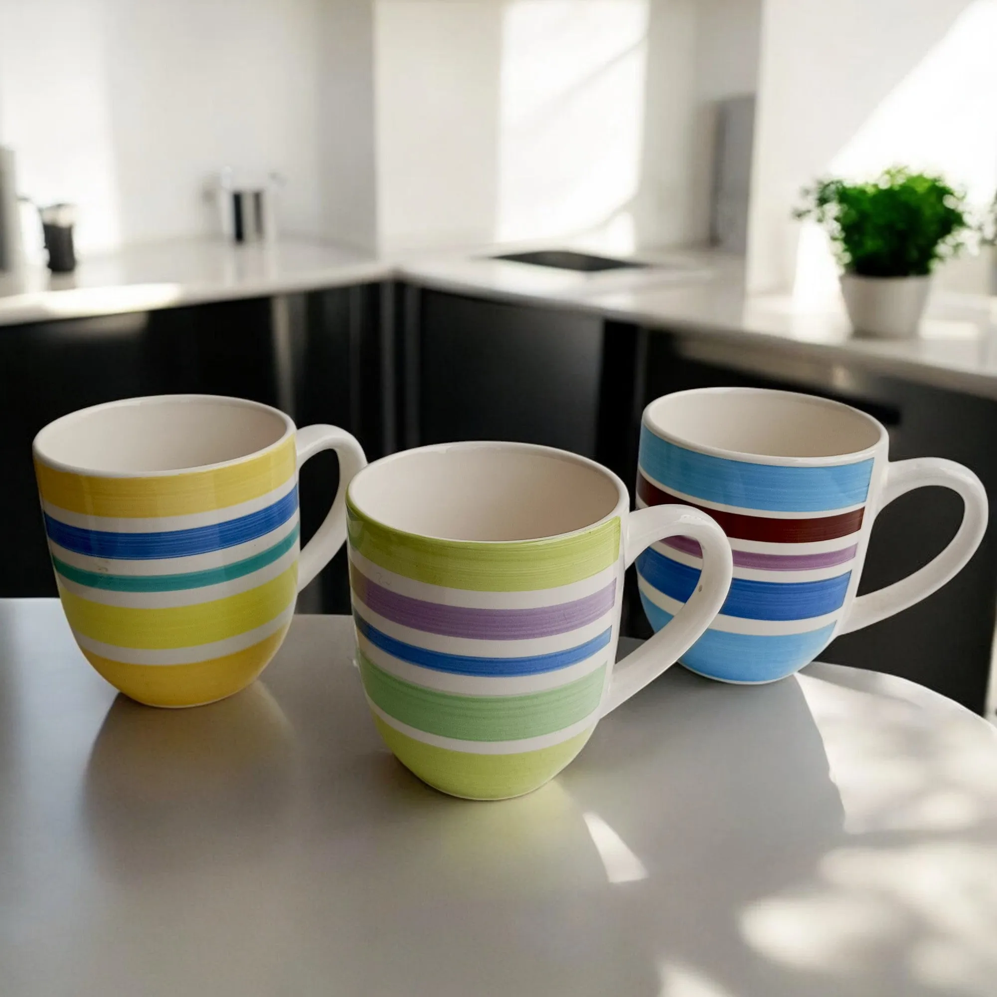 Vibrant Stripes Ceramic Mug (320ml)