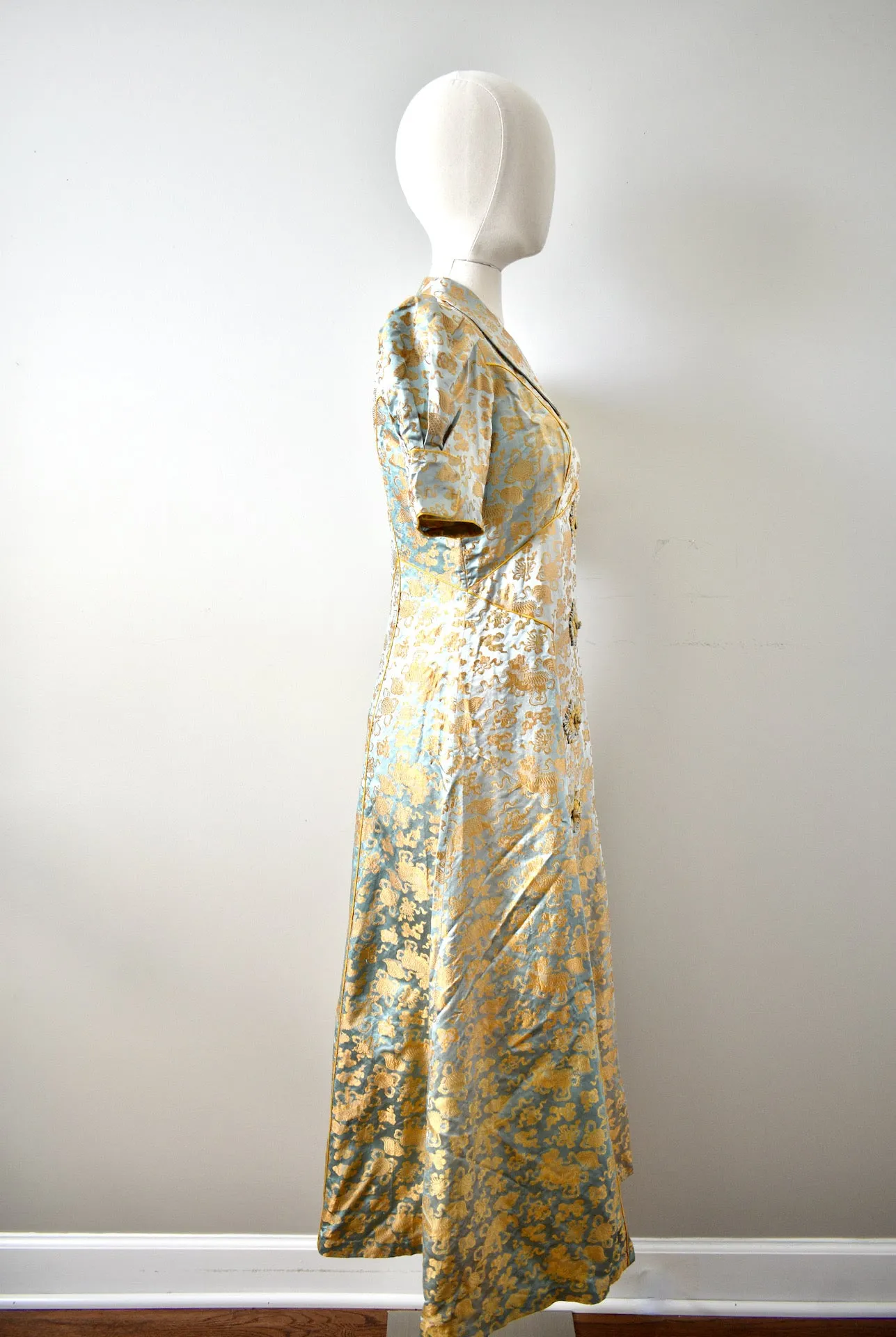 Vintage 1930 Silk Brocade Coat
