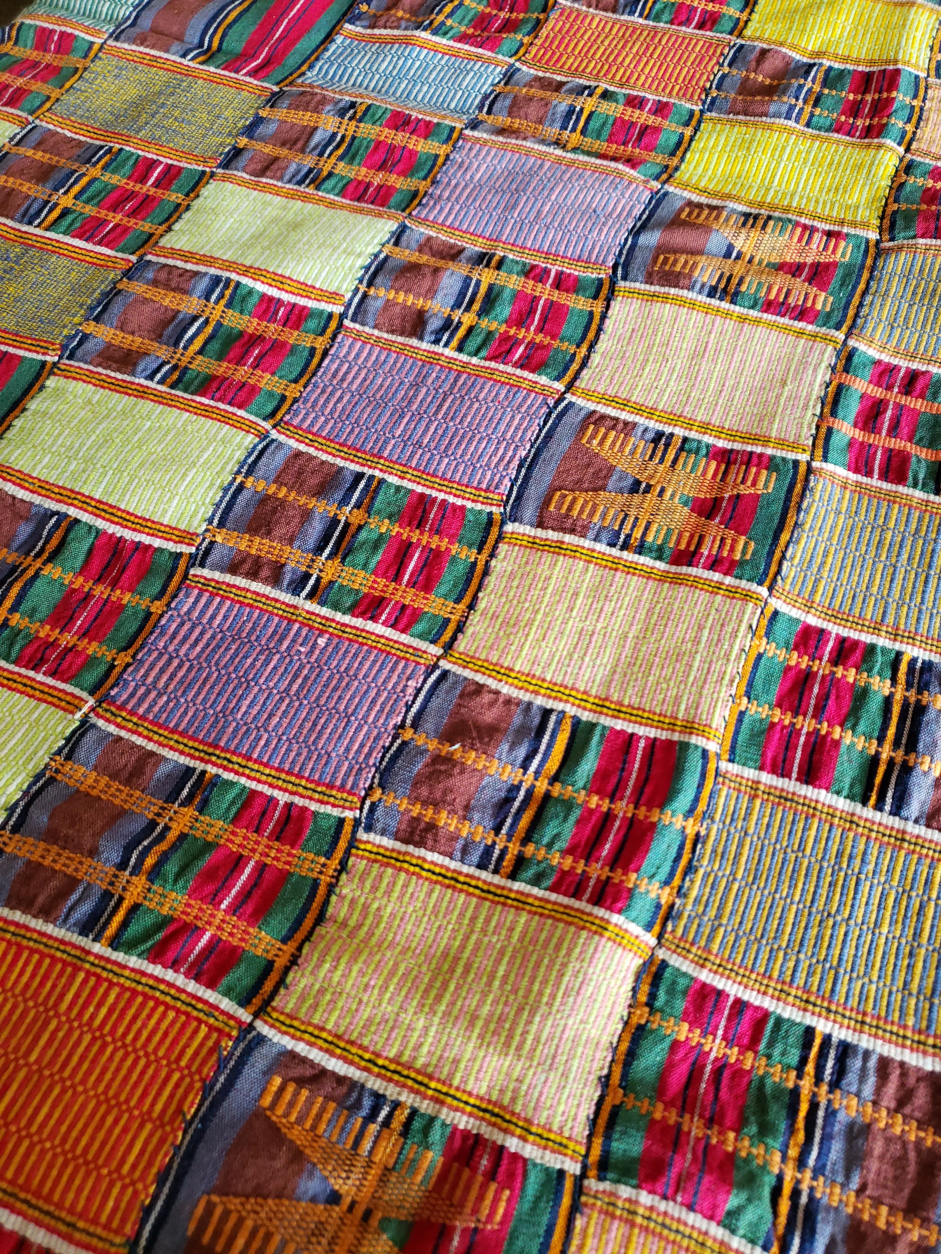 Vintage Textile - Warm tones Kente