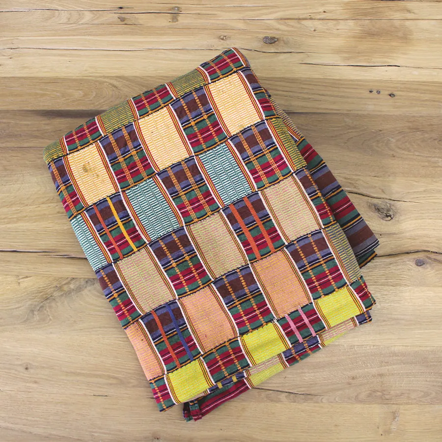 Vintage Textile - Warm tones Kente