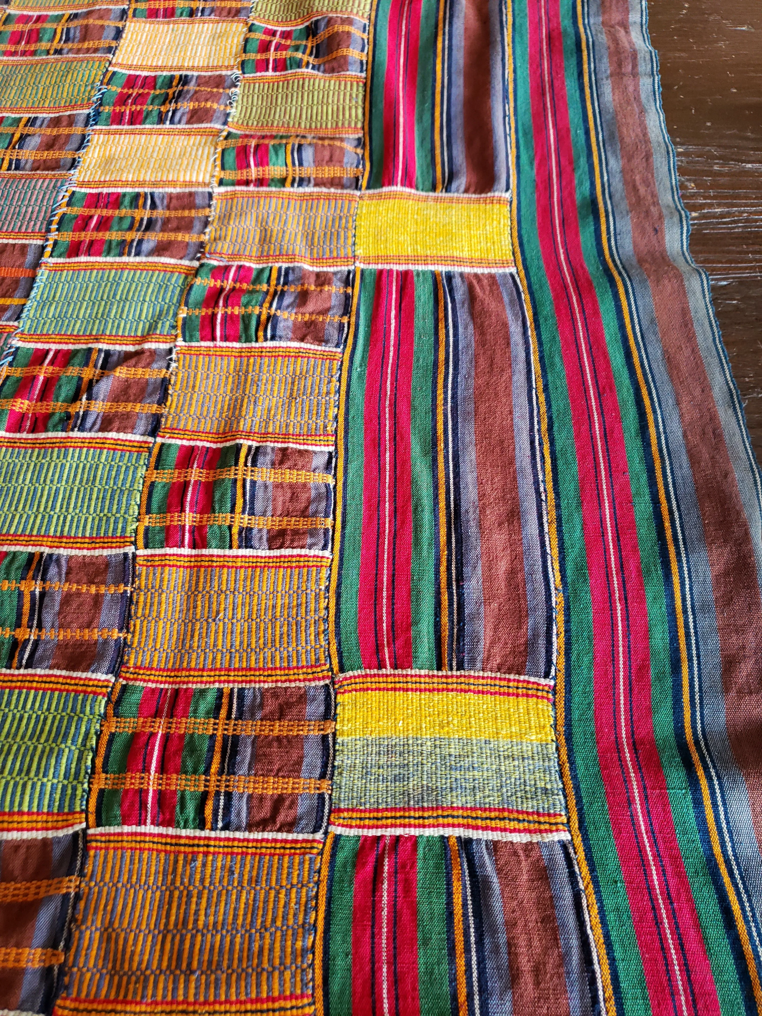 Vintage Textile - Warm tones Kente