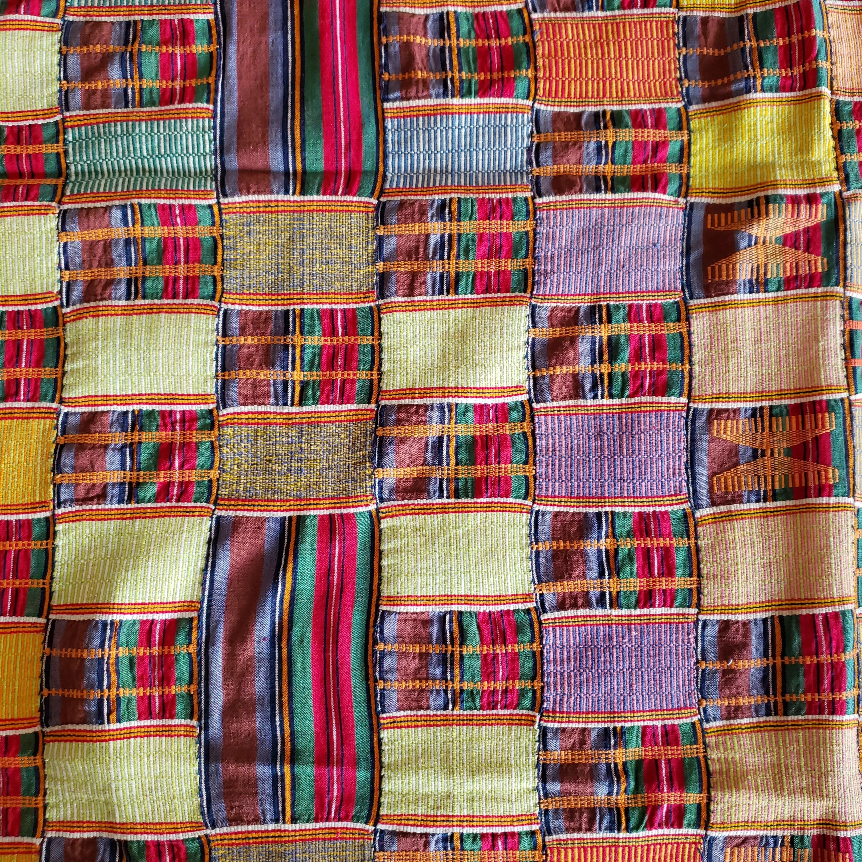 Vintage Textile - Warm tones Kente