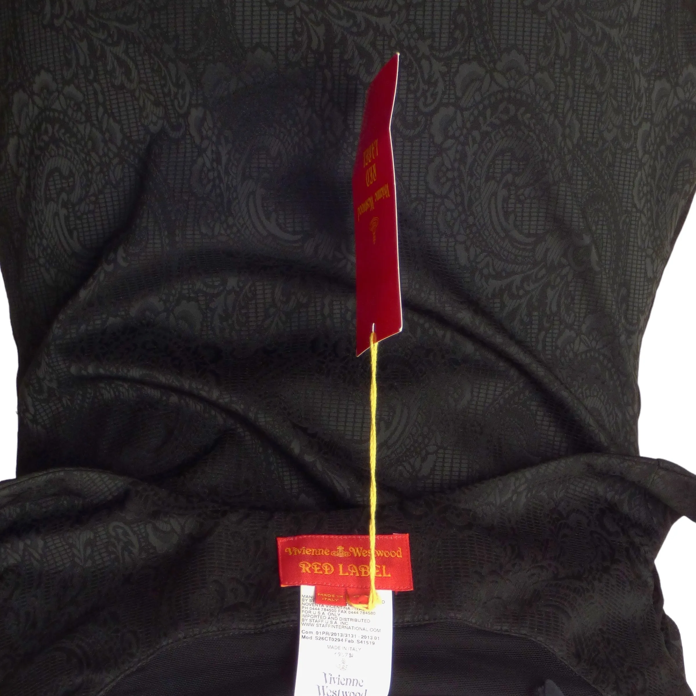 VIVIENNE WESTWOOD- NWT 2013 Black Sequin Corset Dress, Size 6