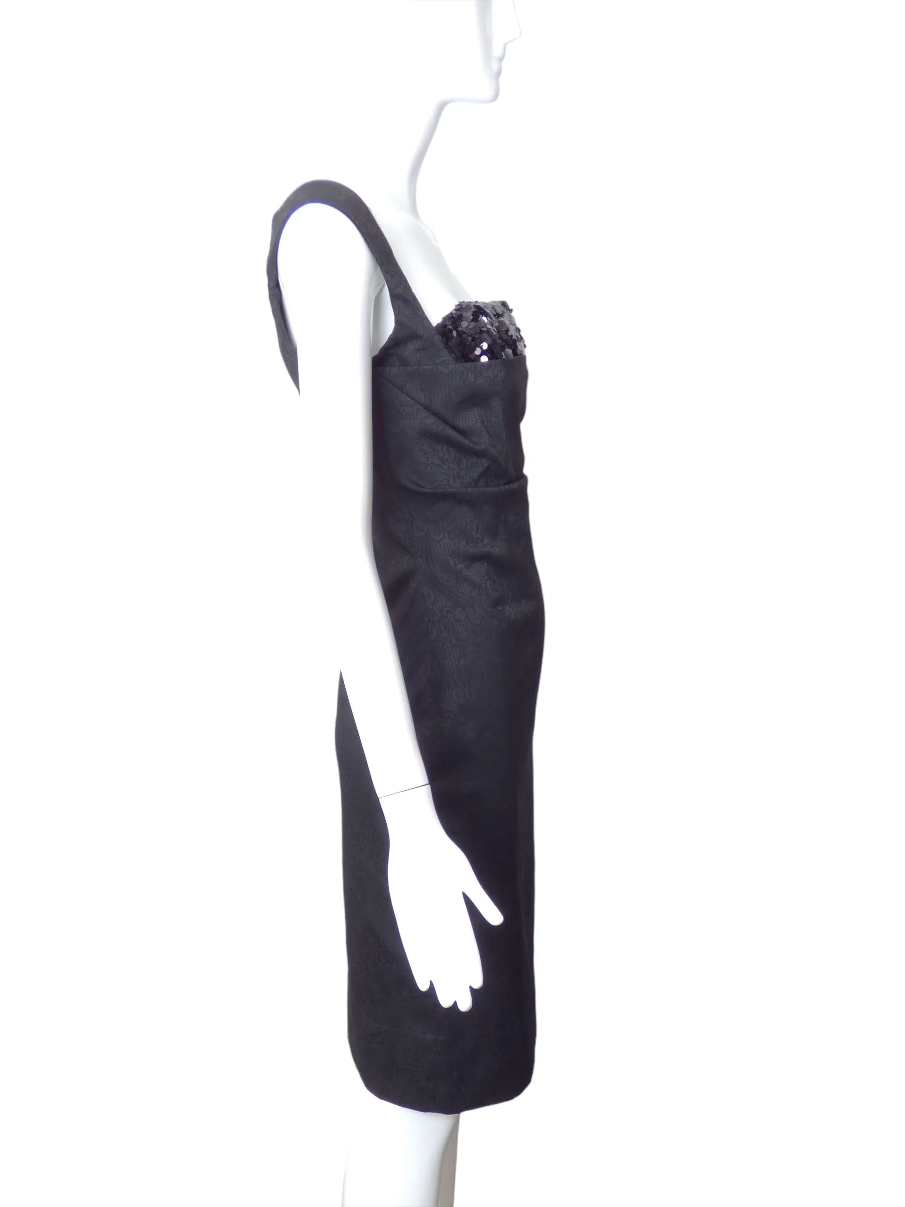 VIVIENNE WESTWOOD- NWT 2013 Black Sequin Corset Dress, Size 6