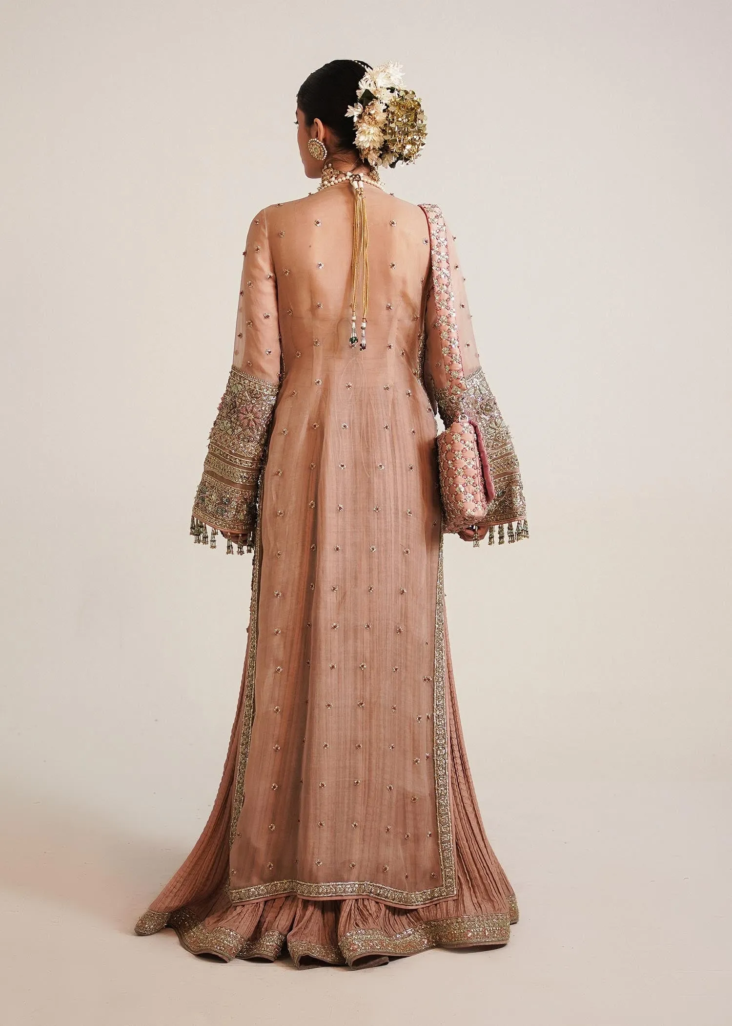 Wedding Sharara and Organza Jacket Pakistani Dress