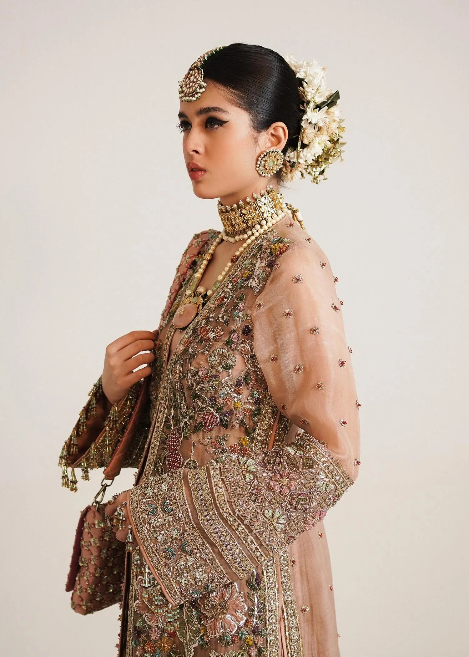 Wedding Sharara and Organza Jacket Pakistani Dress