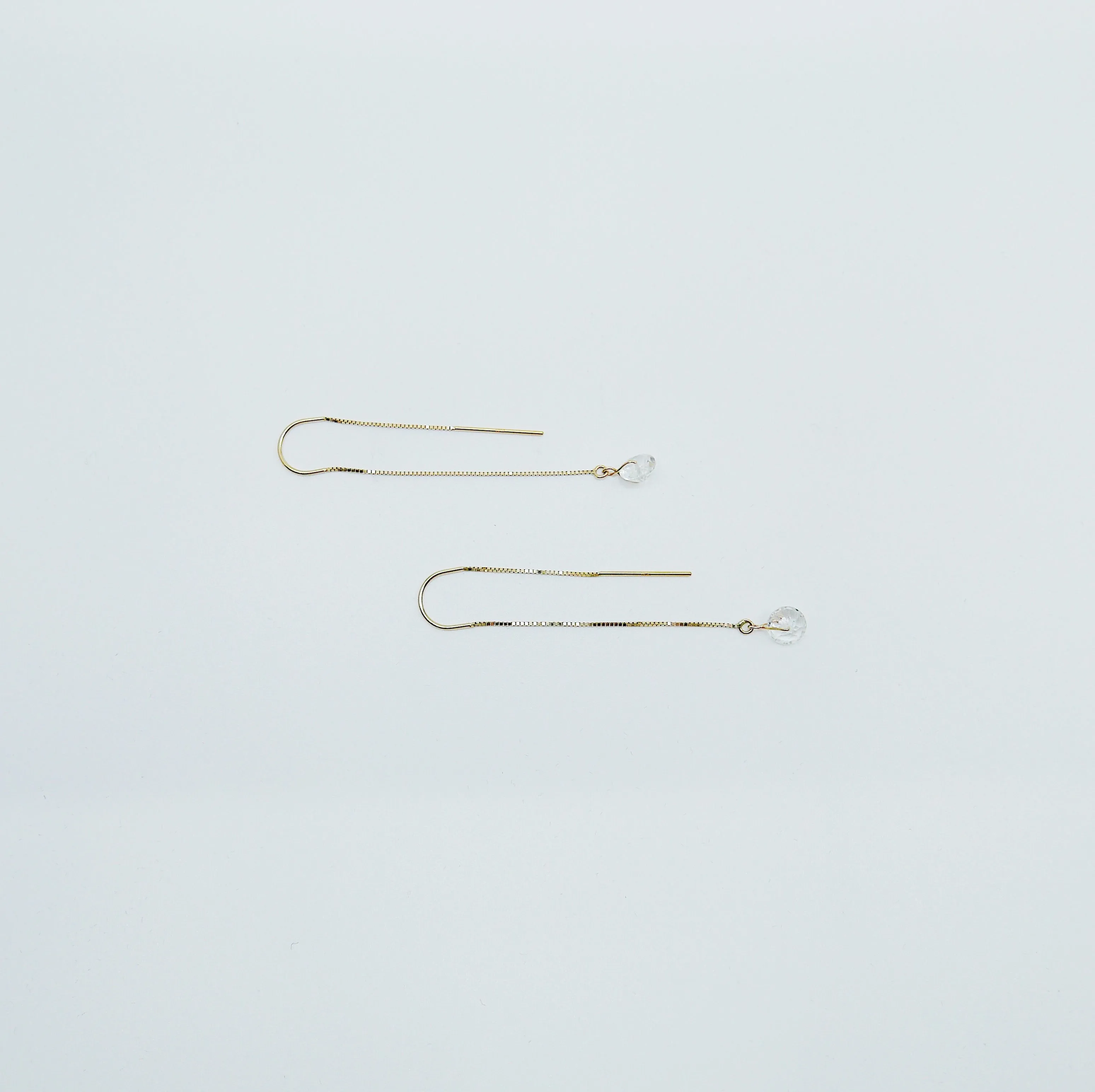 White Topaz Threaders