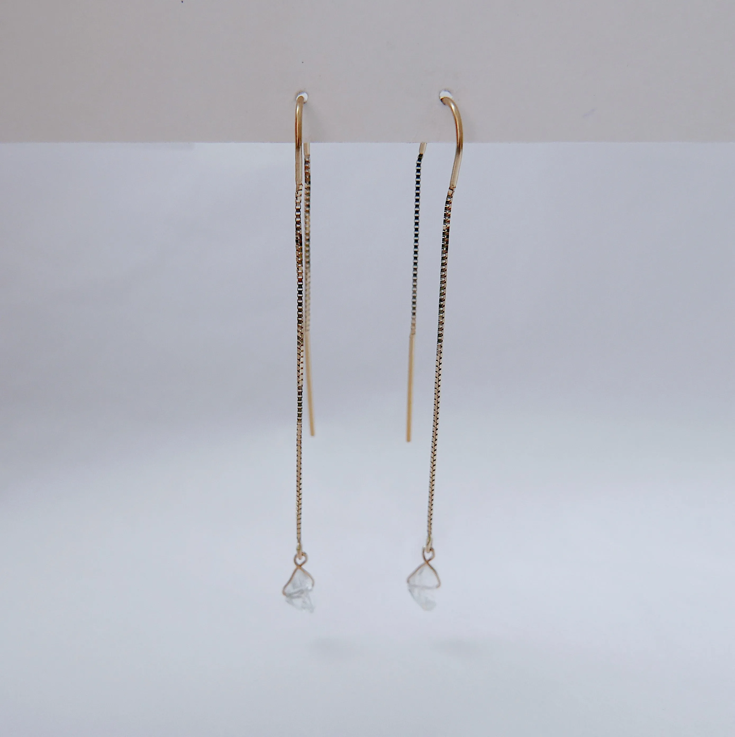 White Topaz Threaders