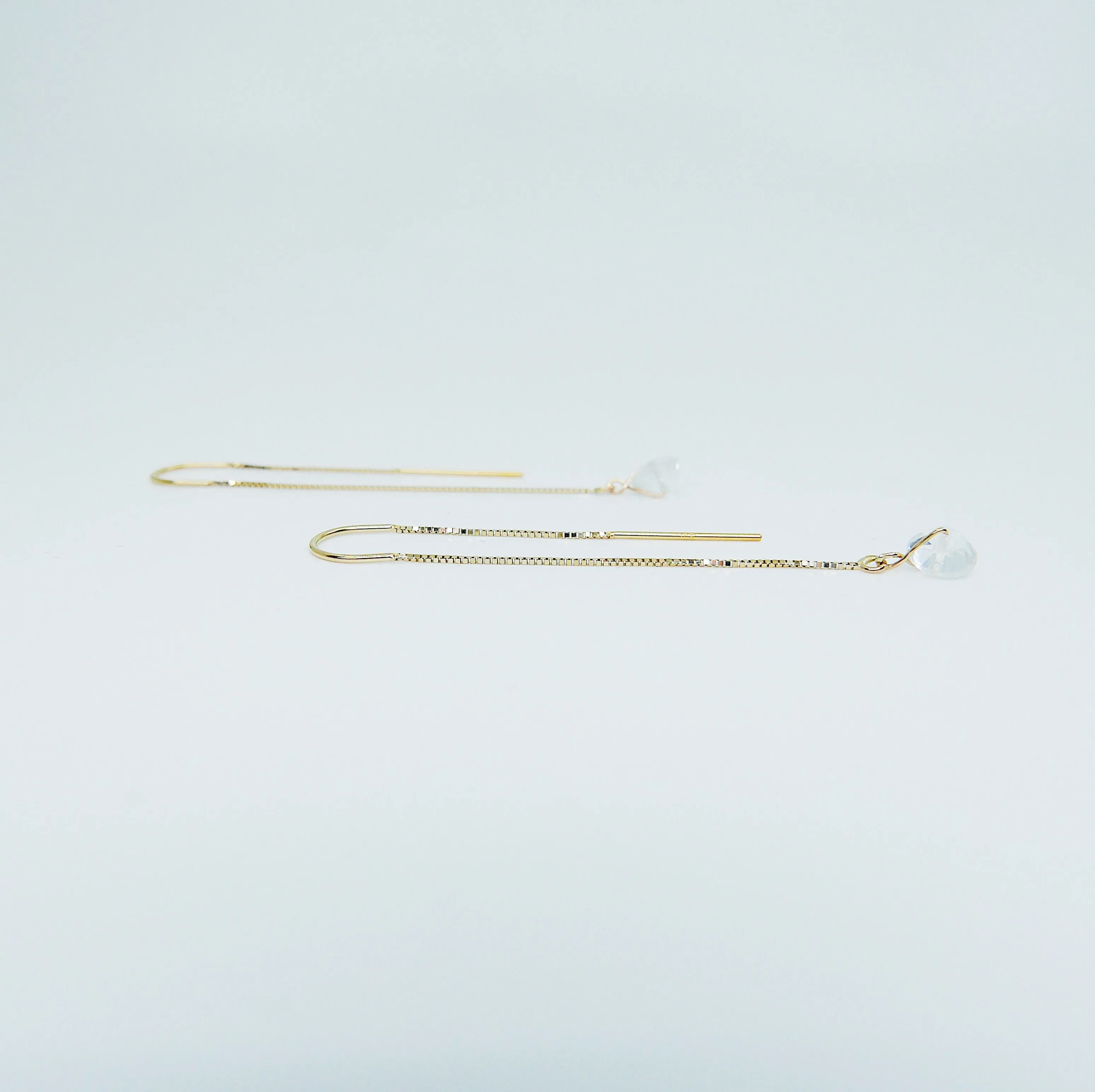 White Topaz Threaders