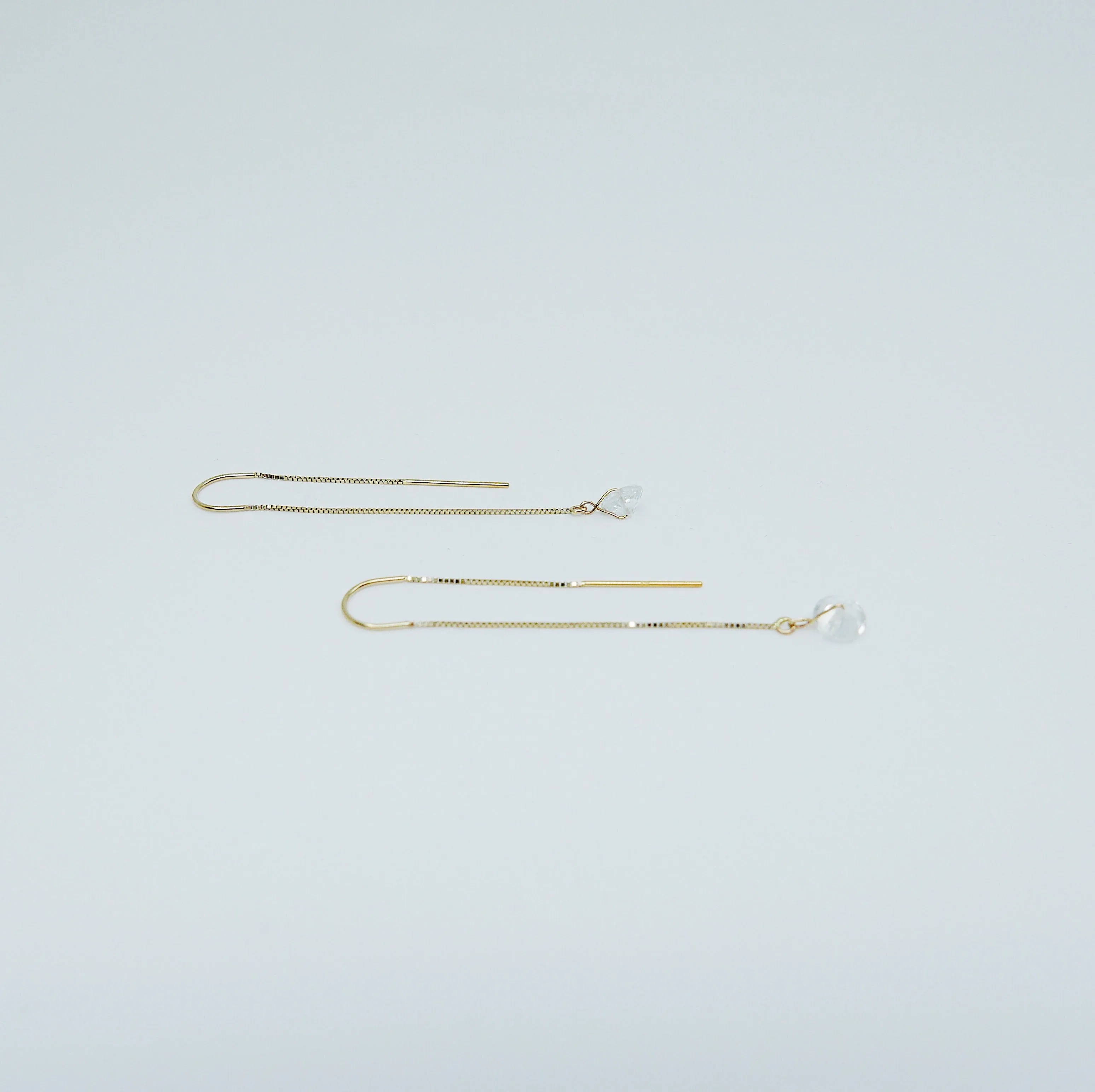 White Topaz Threaders