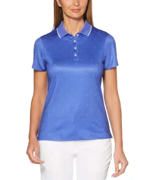 Womens Chevron Polka Dot Polo