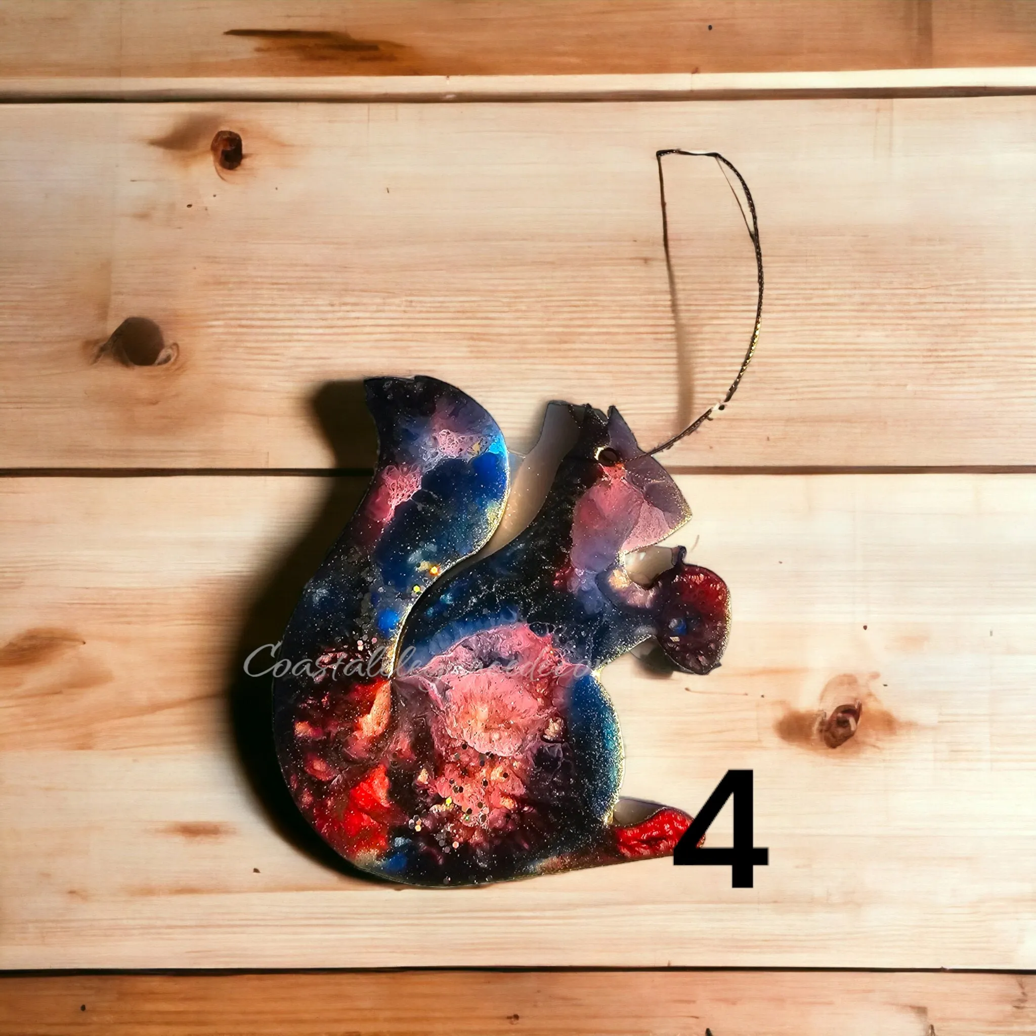 Woodlands Squirrel with Acorn Handmade Christmas Ornaments