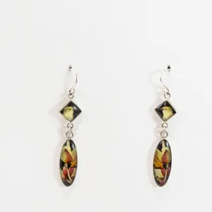 Yellow Birds & Flowers Photography Earrings