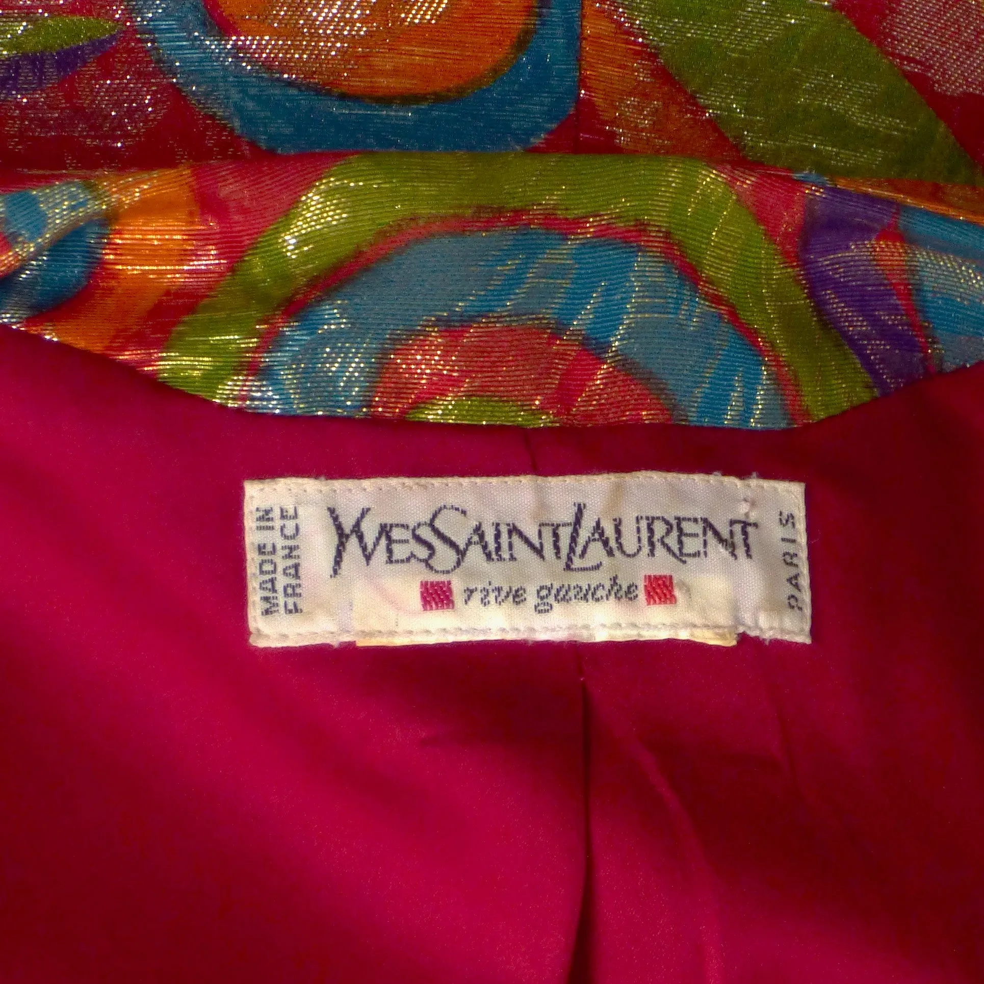 YVES SAINT LAURENT- 1989 Metallic Brocade Blazer, Size-8