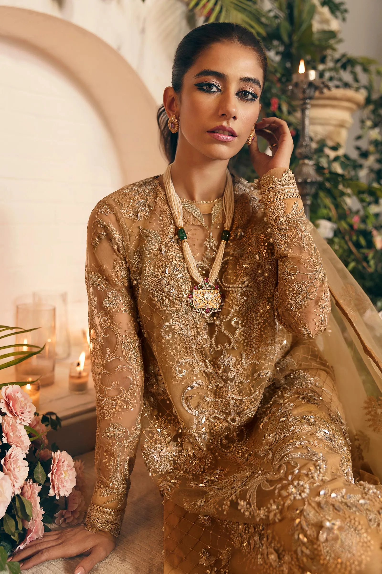 ZARIN (ZC22-07)  | Zaha Gossamer Collection 2022 | Unstitched Embroidered Net Suit