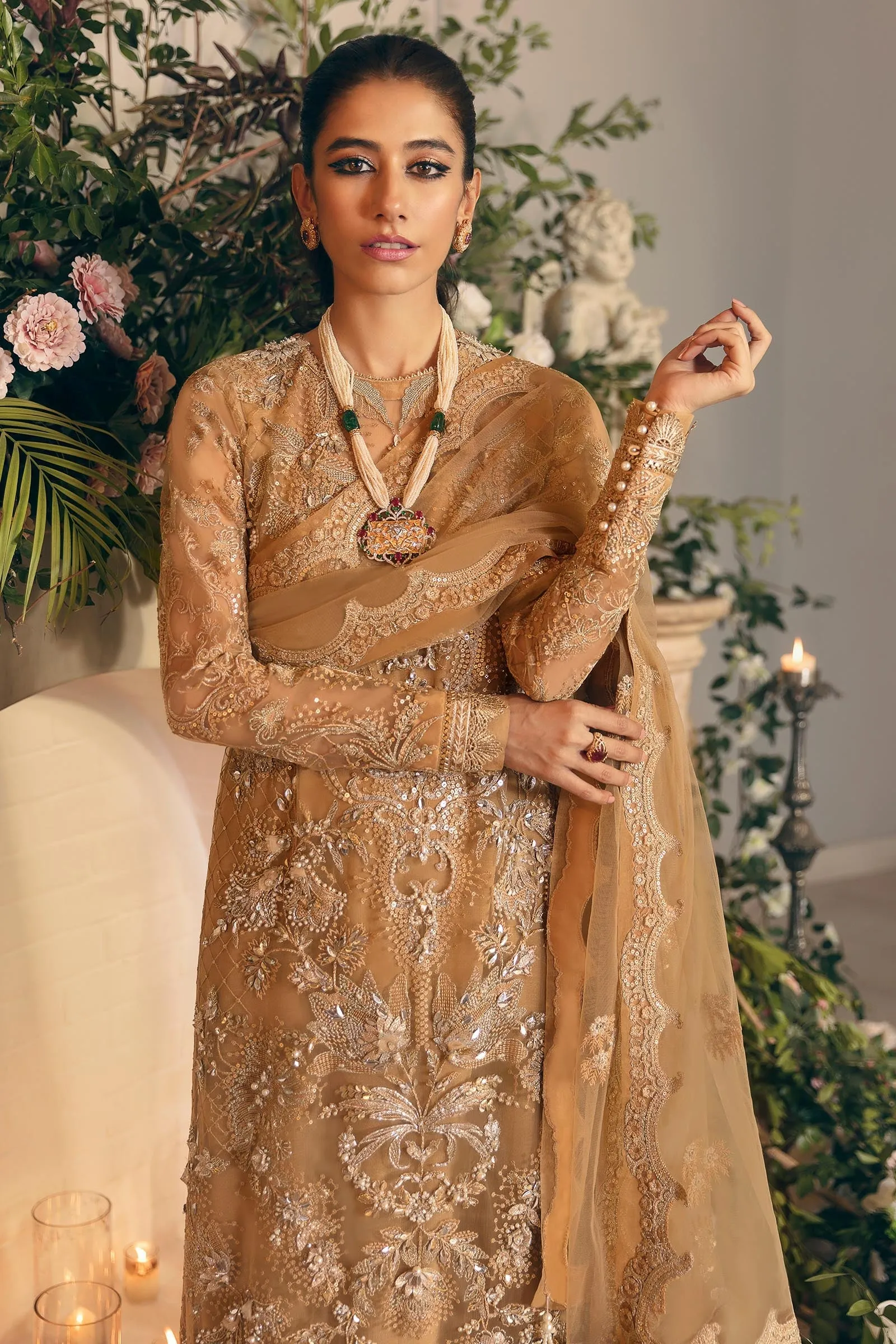 ZARIN (ZC22-07)  | Zaha Gossamer Collection 2022 | Unstitched Embroidered Net Suit